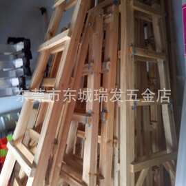 木梯子人字梯架梯合梯实木装修家用工程架子木质楼梯单梯长梯家用