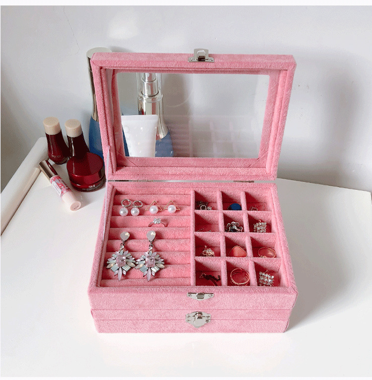 322g Weight Jewelry Boxes Classification 1 Piece Quantity Density plate Material 1 Piece Density Plate Casual Elegant Lady Solid Color Jewelry Boxes