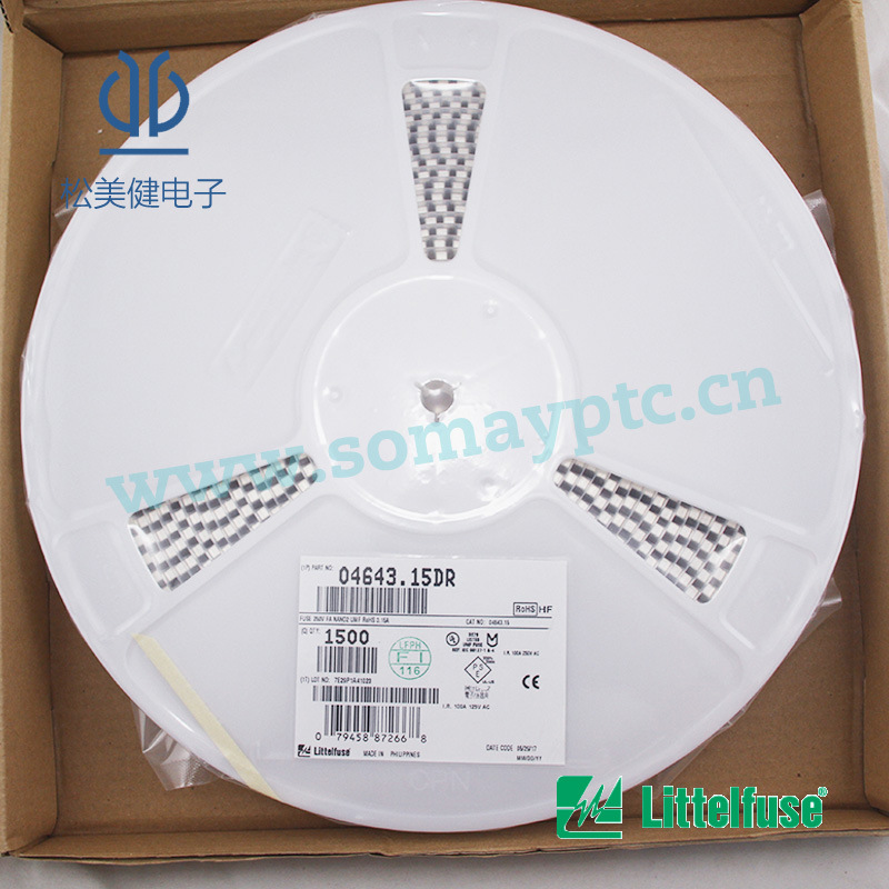 04643.15DR  原装进口Littelfuse 250V 3.15A 一次性保险丝 现货