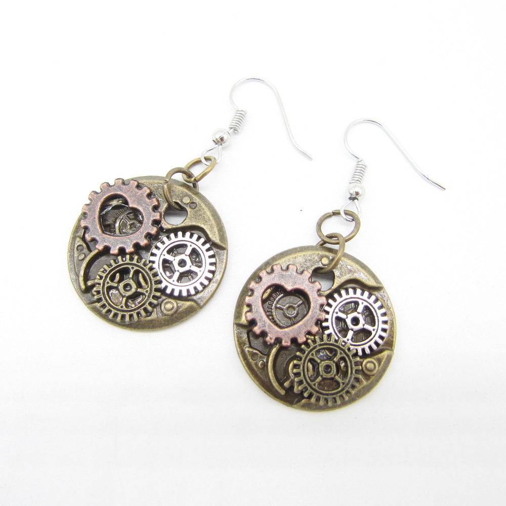 Retro Round Alloy Plating Women's Drop Earrings display picture 1