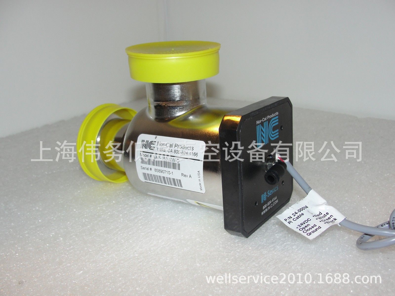 Nor-Cal NAP-150-NW-O Pneumatic Right Angle Poppet Valve NW40