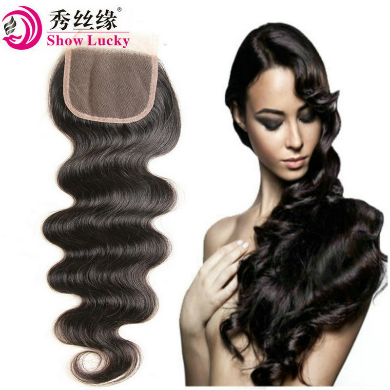 4*4 body wave lace closure lace accessories hair block factory supply a generation of hair