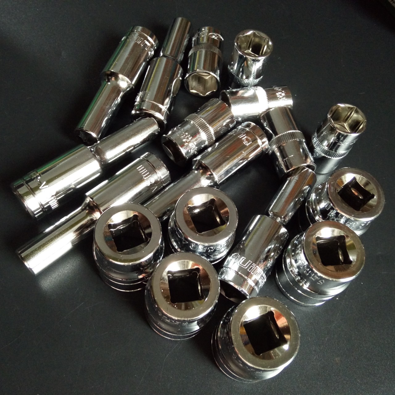 批发镜面套筒头多规格镜面套筒手动六角套筒扳手套头单头扳手抛光