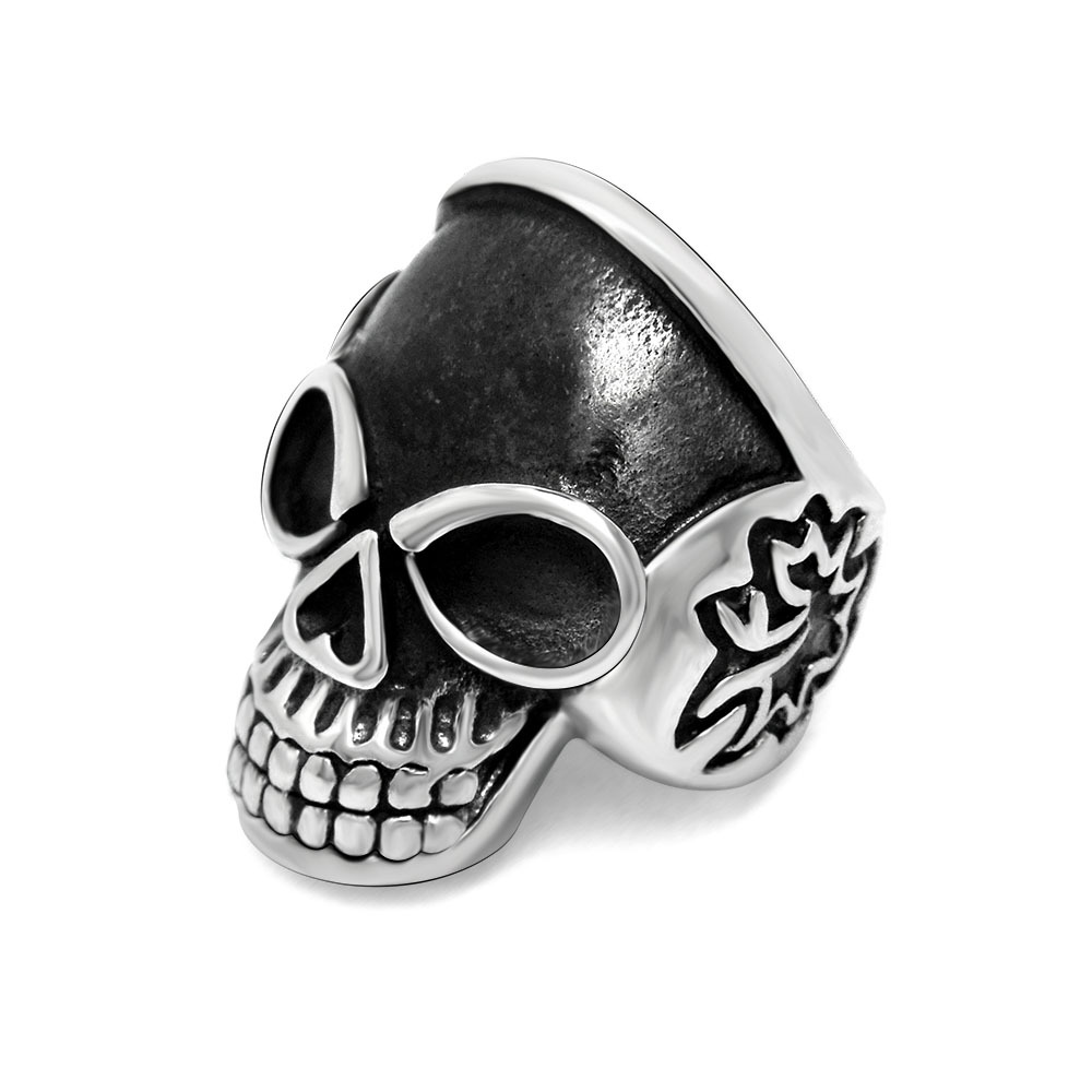 Retro skull ring titanium steel casting fashion ring men's bracelet SA823
