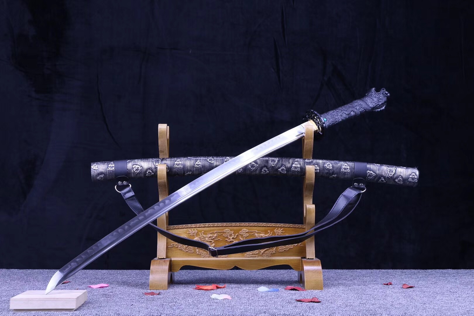 厂家直销龙泉刀剑 T10烧刃龙柄武士刀剑日式龙之刃刀剑批发未开刃