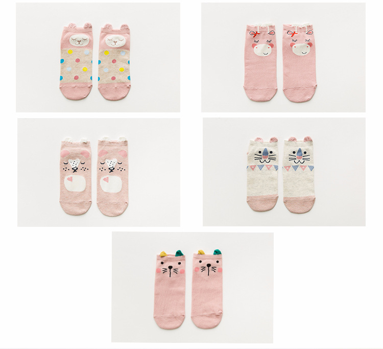 Cute Cotton Sweet Cartoon Straight Invisible Socks display picture 1