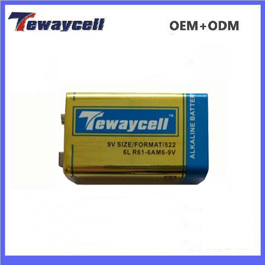 TEWAYCELL碱性电池9V 6LR61 仪器仪表遥控玩具 环保高容量可出口