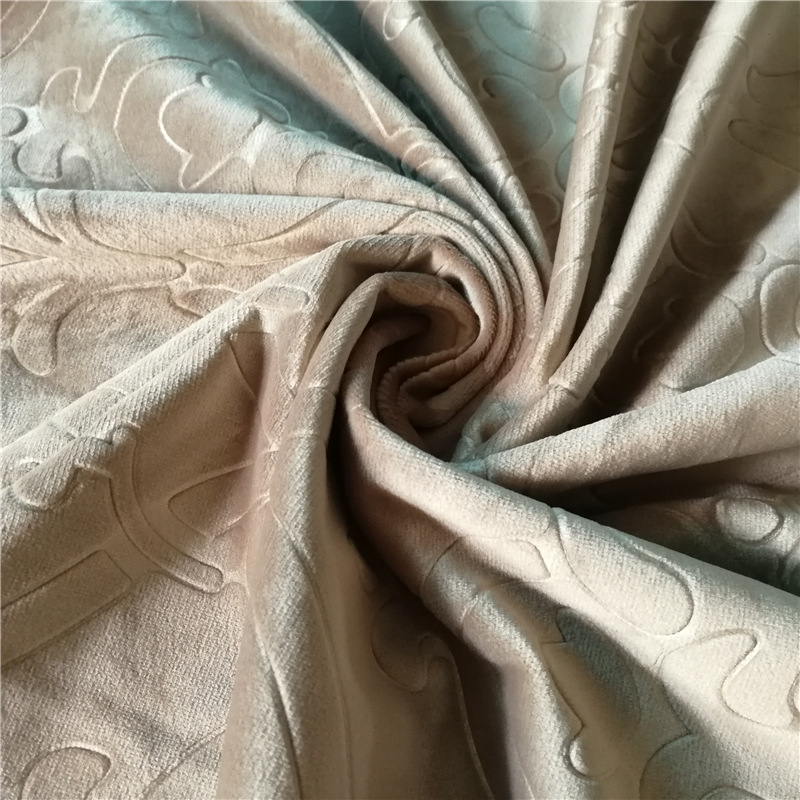 经编丽丝绒染色3D压花抱枕沙发面料童装面料