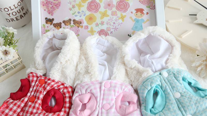 小兔口袋格子马甲