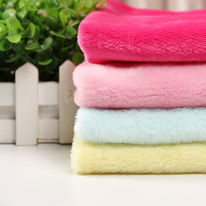 素色法兰绒 多色法兰绒面料 休闲服家居服睡衣服装面料现货