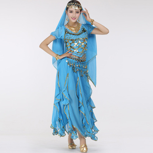Belly dance Indian dance dance clothing practice clothing ethnic performance clothing Tianzhu girl dance clothing spring and summer