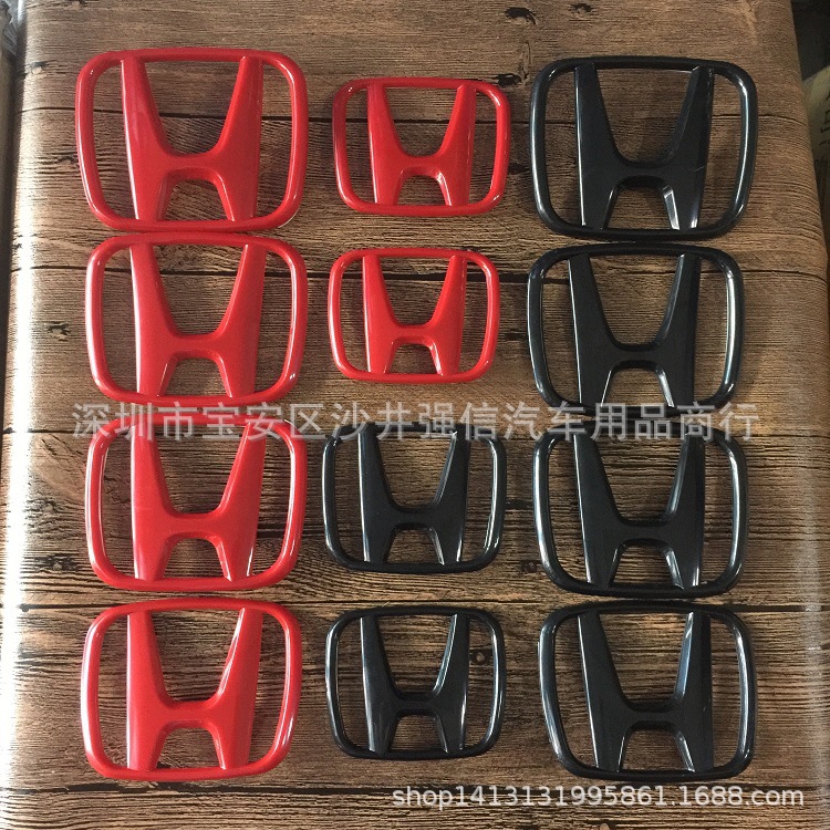 适用于本田前标后标 十代思域雅阁新飞度CRV前后车标志 红色黑色|ms