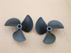 Model electric marine three-blade propeller, dual-motor propeller, nylon three-blade forward and reverse propeller, DIY propeller blades