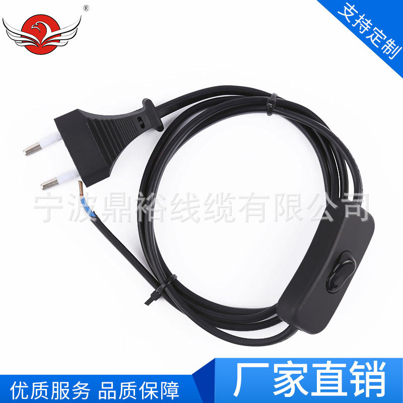 2*0.75平方VDE台灯灯具  巴西开关电源线 欧规带303开关电源线