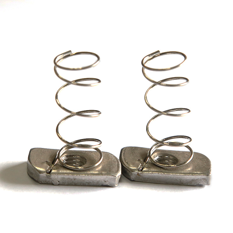 通用弹簧螺母厂家供应塑翼带弹簧螺母不锈钢弹簧螺母