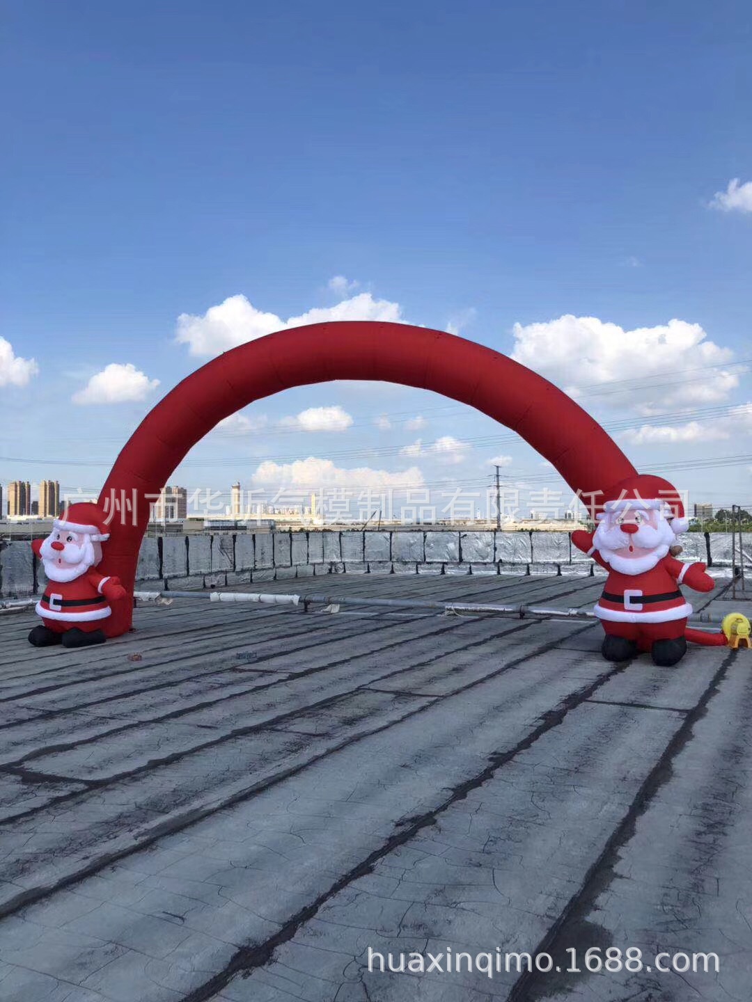 充气圣诞老人拱门 异形卡通拱门 圣诞节商场美陈开业庆典活动用品