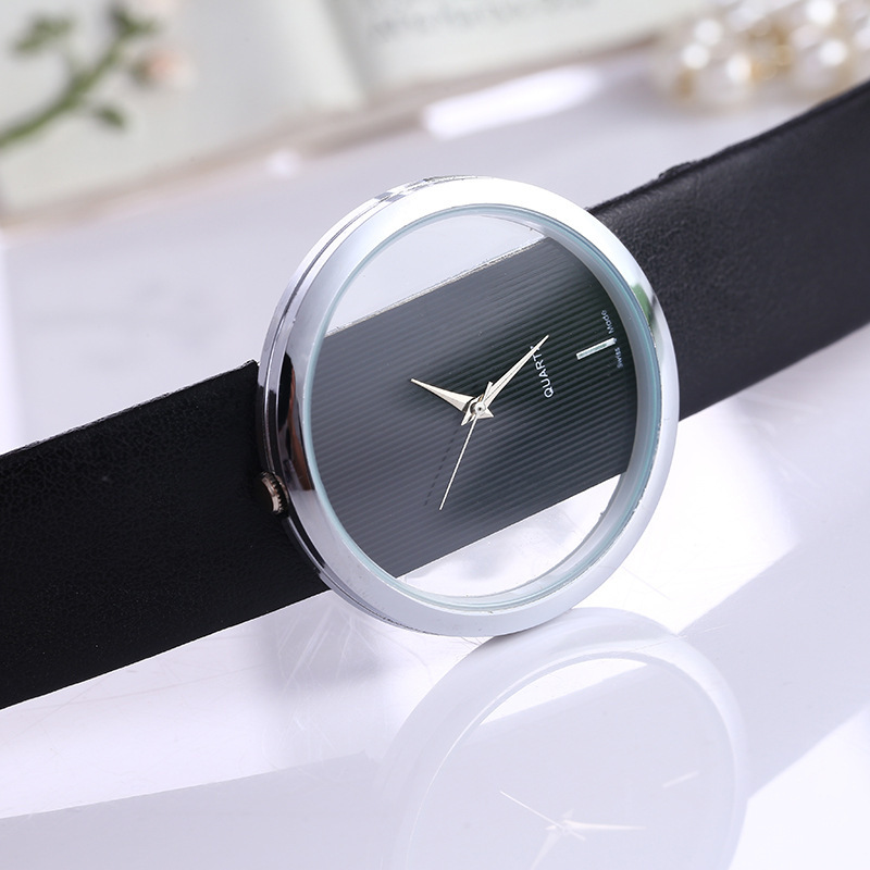 Fashion Simple Transparent Double-sided Hollow Watches Quartz Casual Watches Wholesale Nihaojewelry display picture 3