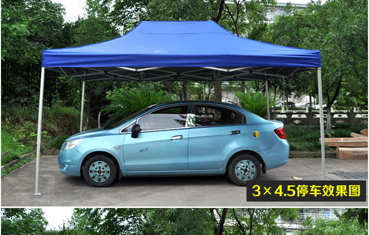 Automatic Bold Outdoor Advertising Tent Four Corners Large Umbrella Awning Telescopic Isolation Tent Stall Stall Tent