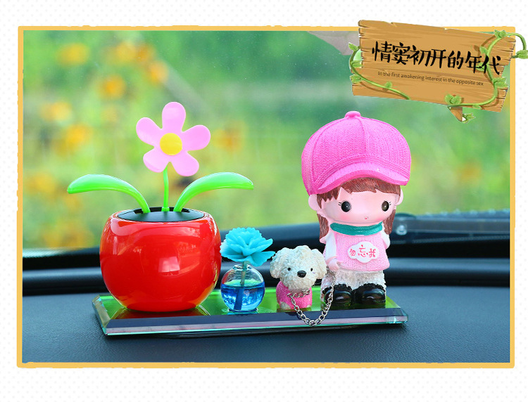 Car decoration car perfume Cartoon Doll car ornaments creative shake head doll personality beautiful car accessories