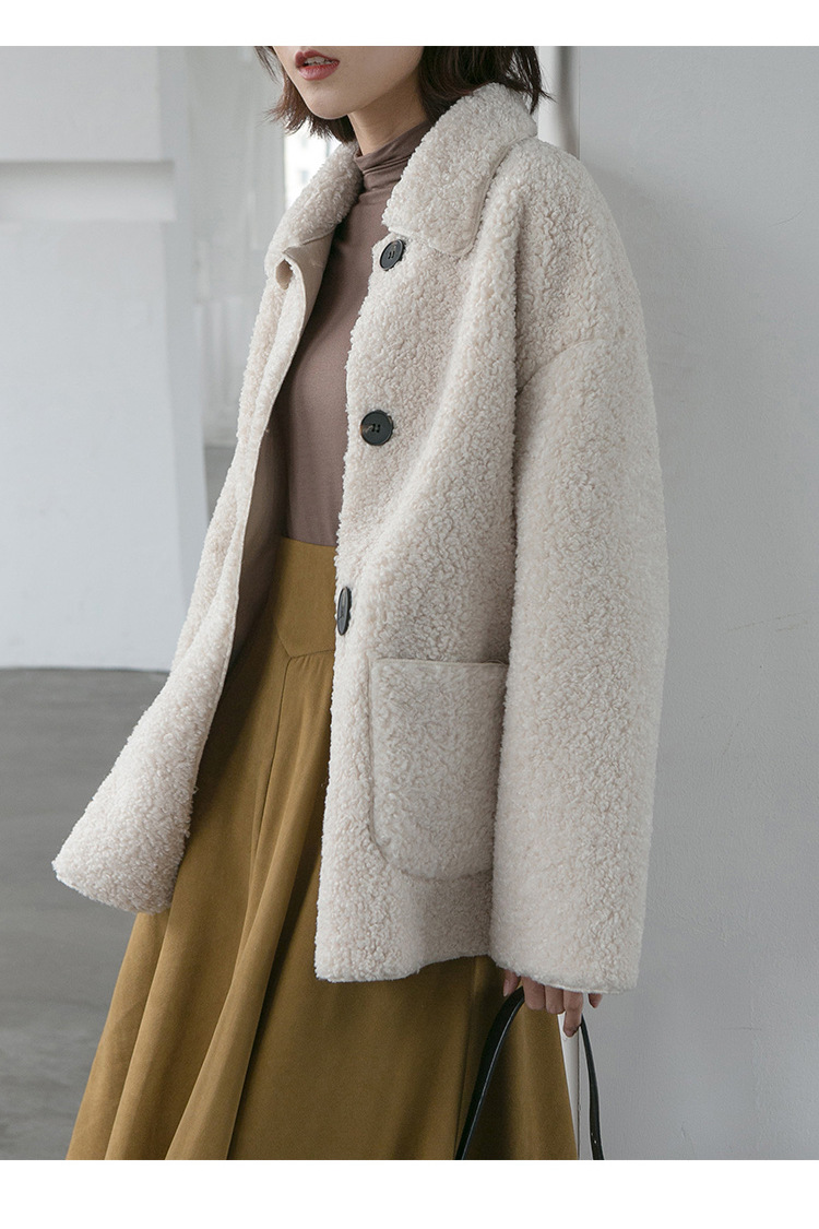 Manteau femme en Imitation de cheveux d agneau - Ref 3415782 Image 35