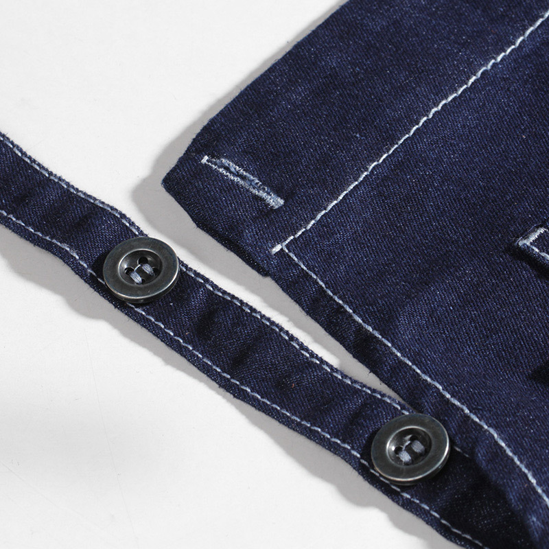 Delantal de mezclilla Cocina cocina casera cintura hombres y mujeres de estilo coreano moda leche té cafetería ropa de trabajo personalización