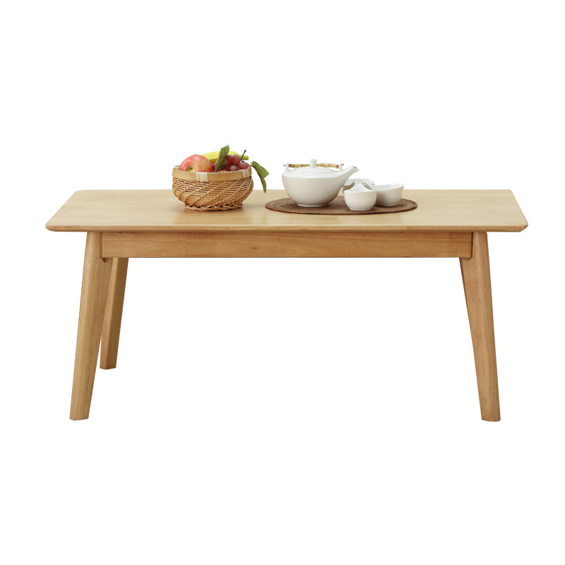 Mesa de Centro Nórdica de Madera Maciza, Diseño Minimalista