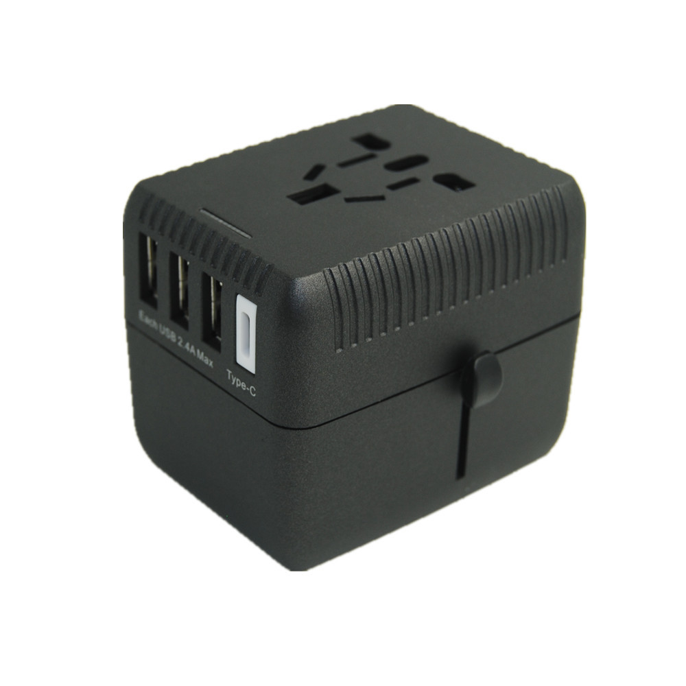 新款全球通用万能转换插头HHT528 可丝印LOGO 礼品订购 出国专用