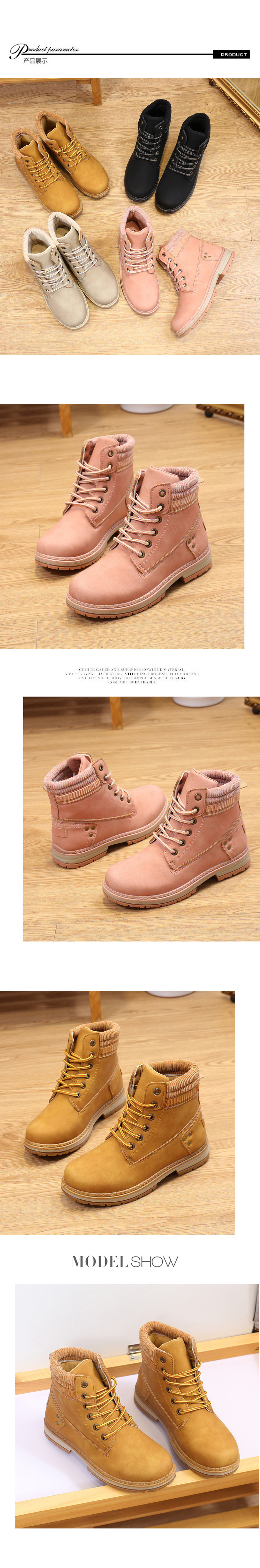 Tton Martin bottes pour femmes britannique haut rhubarbe commerce extérieur décontracté grande taille S chaussures vêtements de travail en cuir tendance en gros_voghion.com