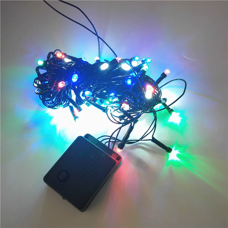 Заводские прямые светодиодные фонари Рождественская световая гирлянда монохромная световая гирлянда красная Праздничная световая гирлянда