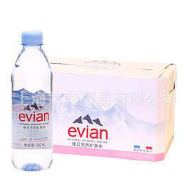 Evian法国进口阿尔卑斯山泉水依云天然矿泉水500ml*24瓶/箱中文版
