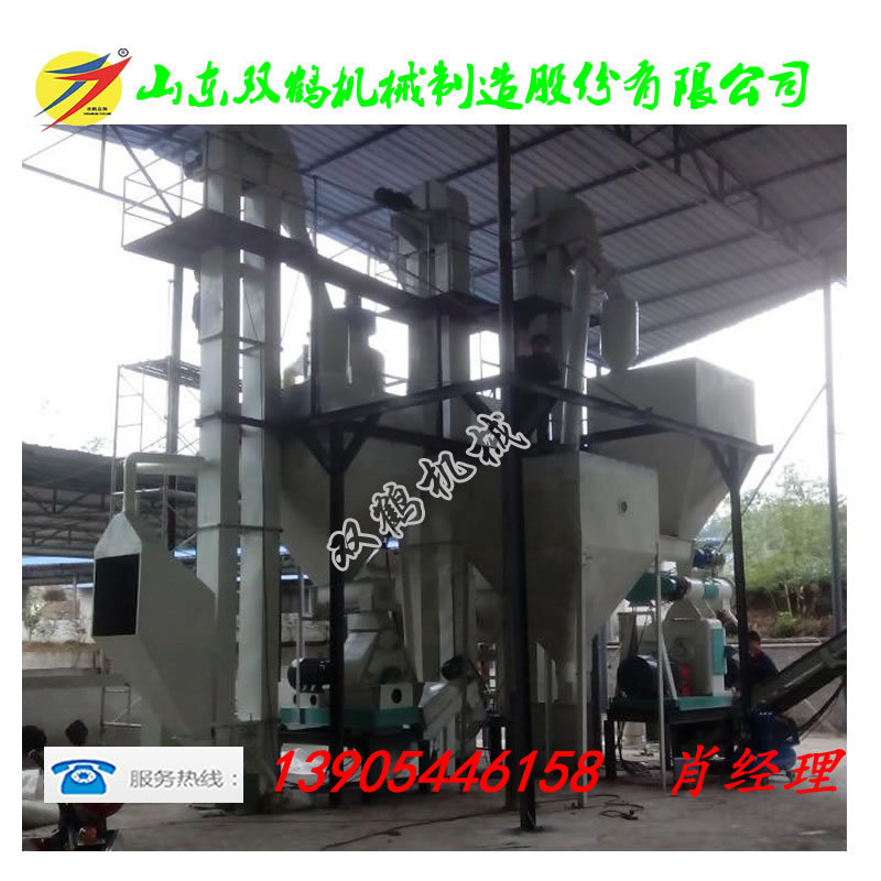 家畜养殖饲料颗粒生产线牛羊马饲料加工成套颗粒机陕甘宁实地安装