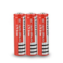 高容量18650电池 3.7V红色 头灯手电筒充电电池4800mAh锂电池