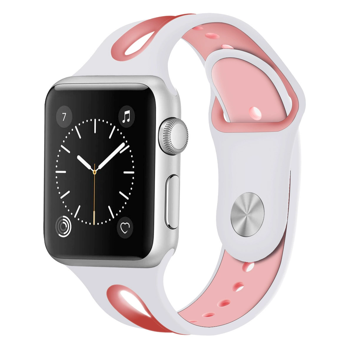 Apple, силиконовый ремешок для часов, браслет, двухцветная повязка для волос
