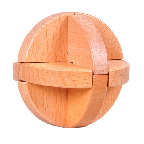 Beech Kong Ming Lock Boutique Children's Wooden Toy Adult Educational Leisure Dismantling Toy Wooden Luban Lock