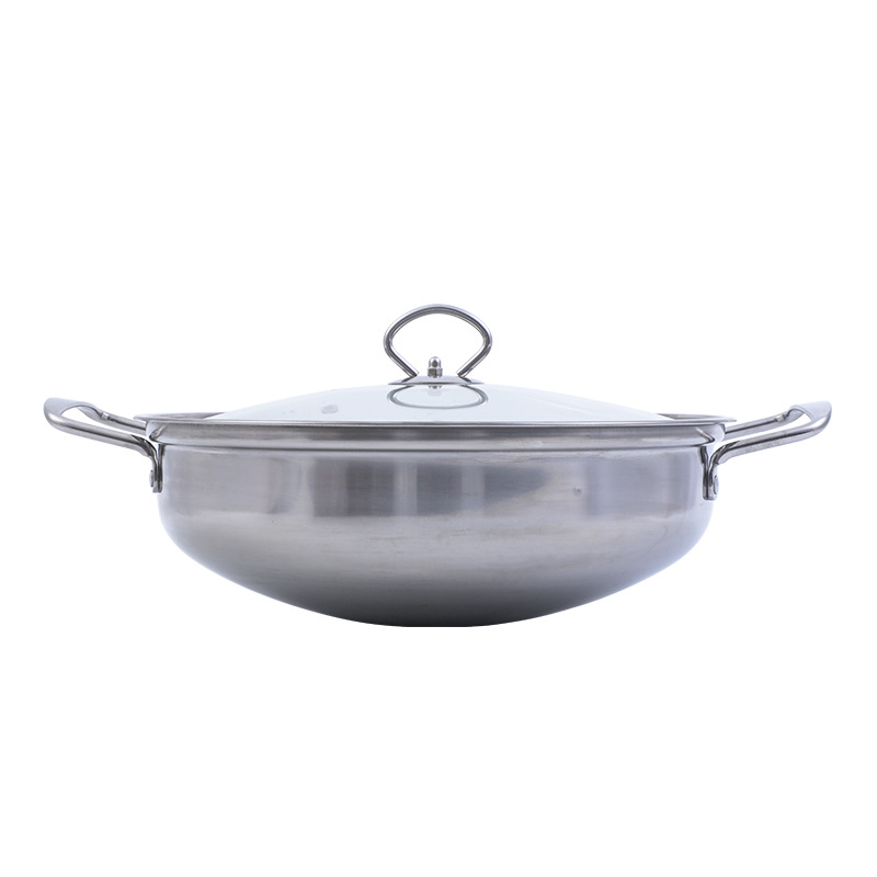 凹面电磁炉圆底汤锅不锈钢汤锅多用锅蒸锅圆底不锈钢锅