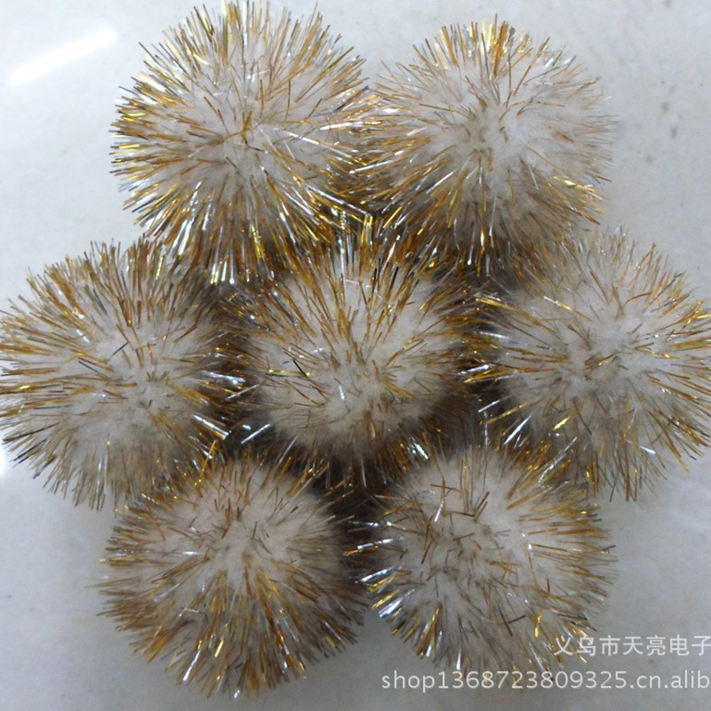 天亮工艺品有限公司批发销售各类金葱球 七彩丝球 颜色规格可选订