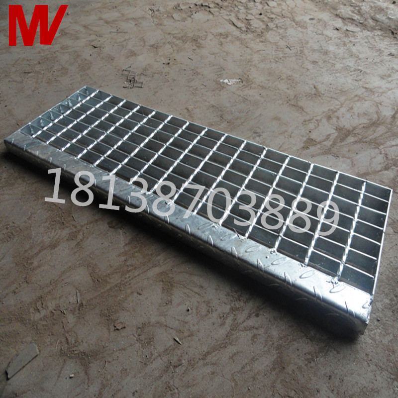 钢格栅脚踏网 钢梯踏步板 踏步板格栅 热镀锌踏板钢格板|ms