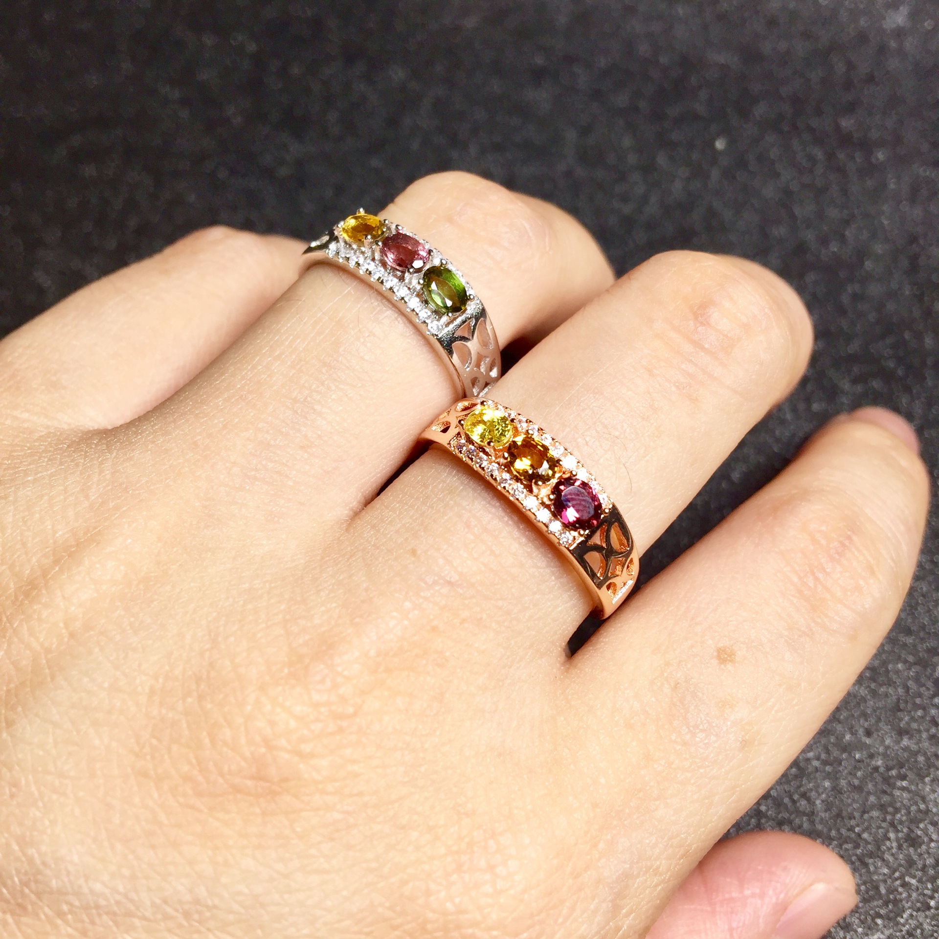 Simple Style Oval Flower Sterling Silver Inlay Natural Stone Rings 1 Piece