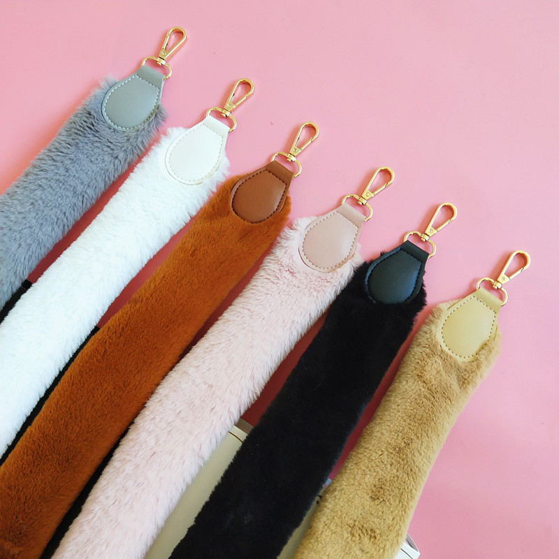 Plush Solid Color Bag Strap display picture 2