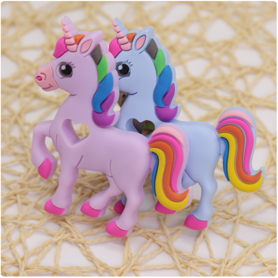 2021 new pattern unicorn animal Dental gum Infants silica gel Dental gum baby Dental gum children Cartoon Molar stick