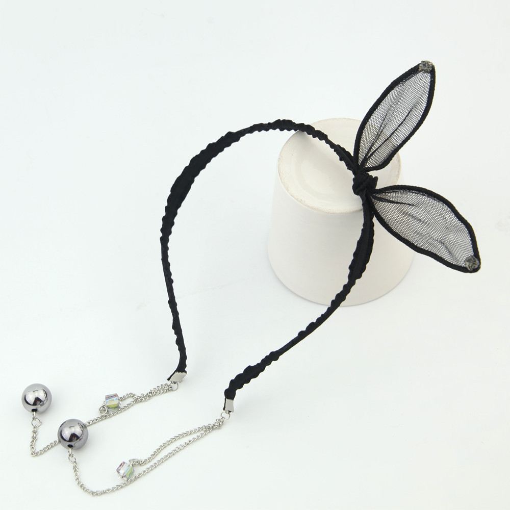 Simple Lace Rabbit Ears Cute Bow Hairband display picture 11