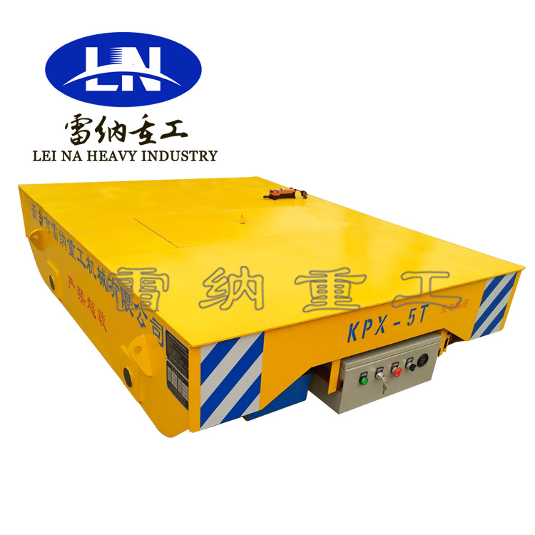 5T蓄电池轨道模具车 工业遥控轨道车 厂区平板轨道电动搬运车