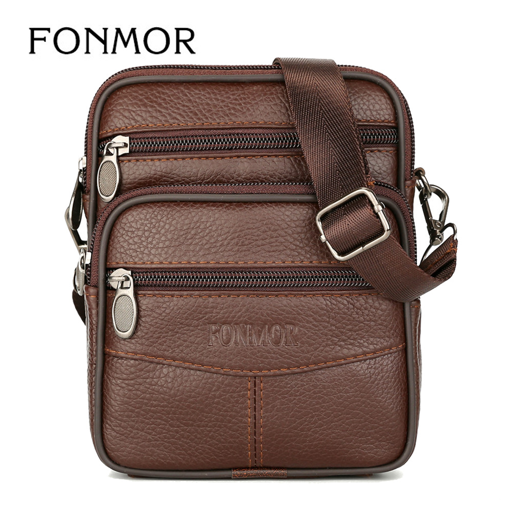 Manufacturer direct selling foreign trade leather small bag men's messenger single shoulder bag head leather mobile phone bag waist bag dual-purpose bag