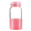 The new Korean version of cute mini Macaron color single -layer high borosilized glass glass with lid creative custom logo