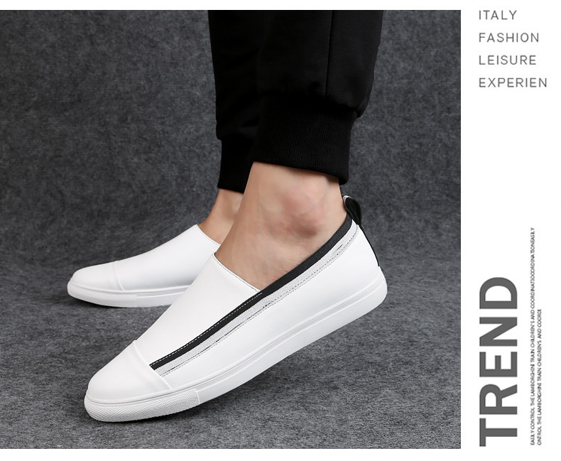 Chaussures pour hommes Été Nouvelles chaussures en cuir de vache pour hommes Chaussures décontractées à la mode coréenne Chaussures grande taille_voghion.com