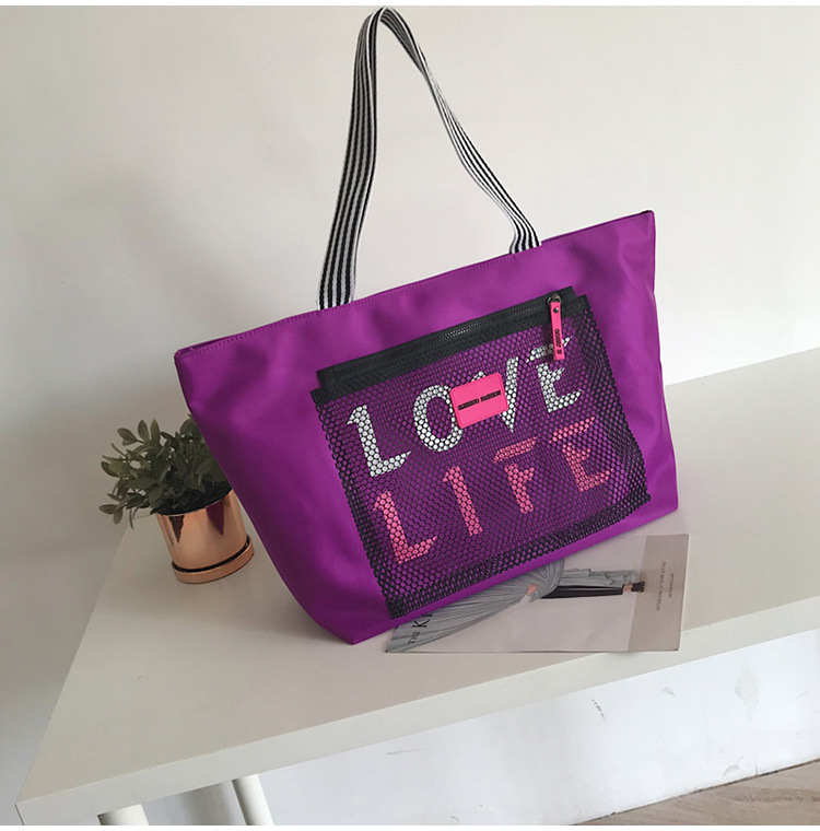 Autumn New Korean Super Large Capacity Women's Bag Waterproof Trendy Leisure Travel Bag Women's Wet and Dry Separation_voghion.com