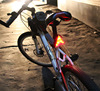 Mountain bike, safe night indicator lamp for cycling, equipment with accessories