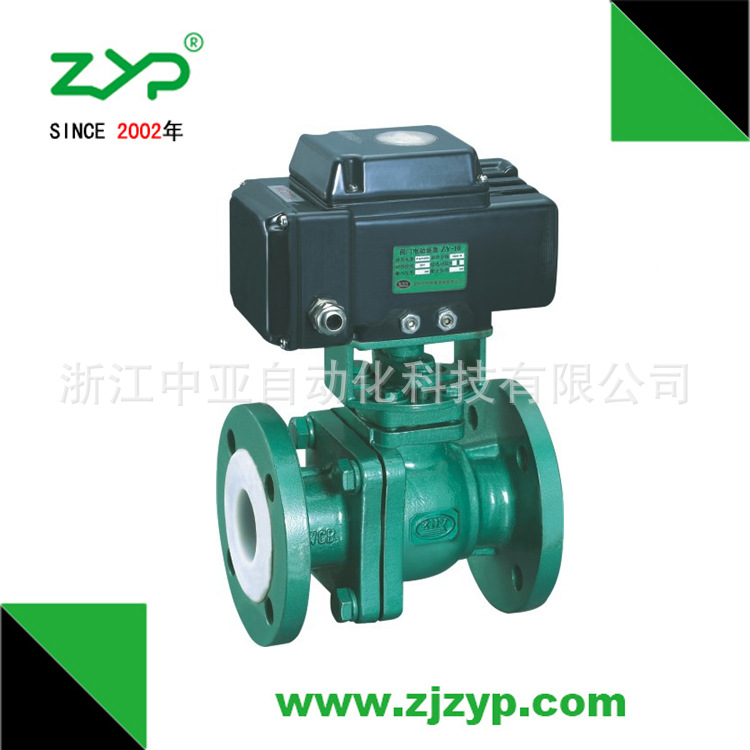 批发供应耐强酸强碱高腐蚀电动全衬氟法兰球阀Q941F46-16C