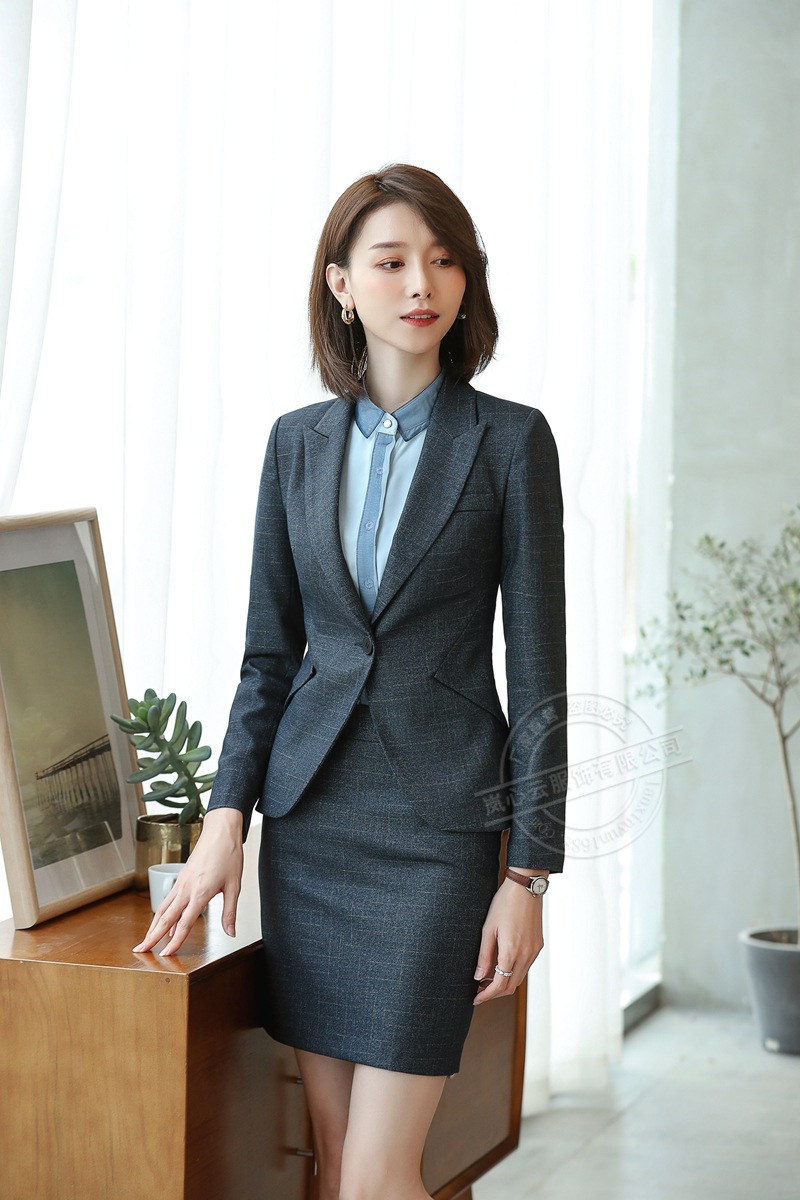 2025秋季新款长袖职业装女套装时尚气质韩版职场西装白领正装西服-阿里巴巴
