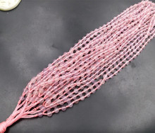 万玉批发 手工编织6毫米粉色圆珠项链绳 粉色玉链子 挂绳